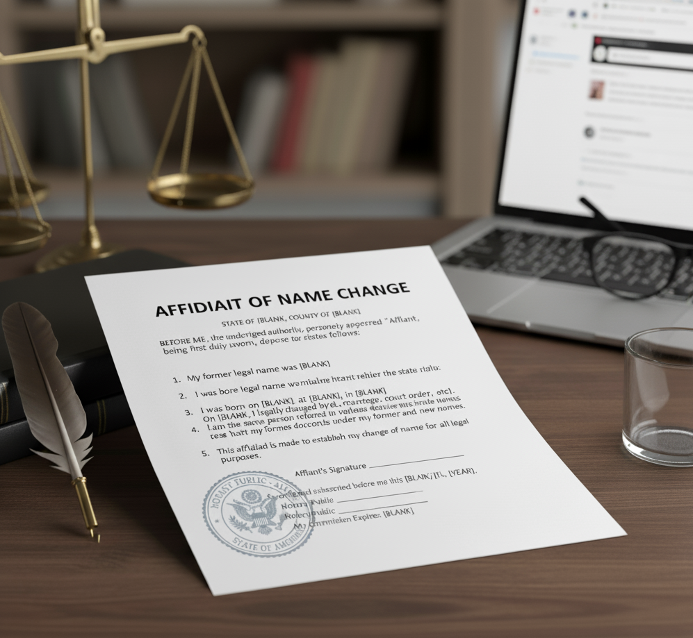 Name change Affidavit